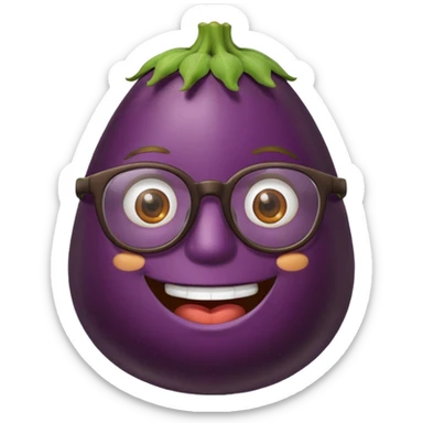 emoji like this face 🤓 with 🍆 sticker