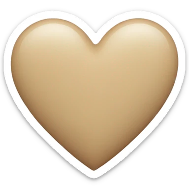 Beige heart  sticker