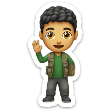 Palestinien qui marche sur l’Israël sticker