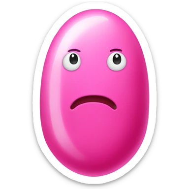 A pink jellybean sticker