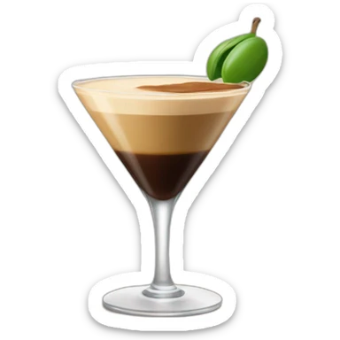 espresso martini with a bean sticker