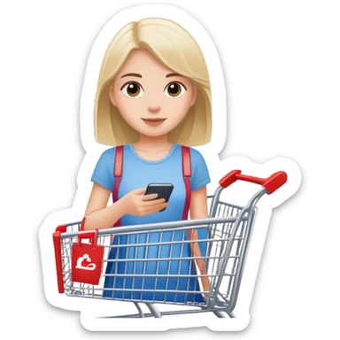 Girl shopping at Costco  sticker