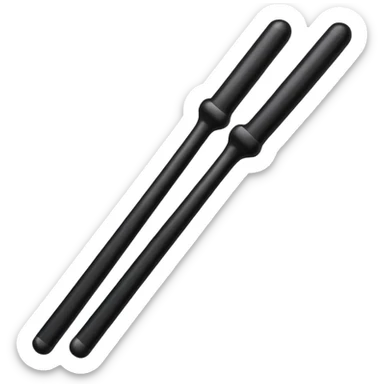 two police batons sticker