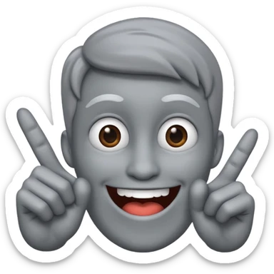 Create a cartoon-realistic Thing with exaggerated fingers & playful personality. sticker