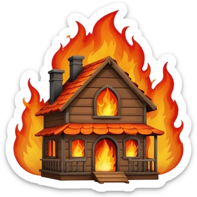 house fire sticker