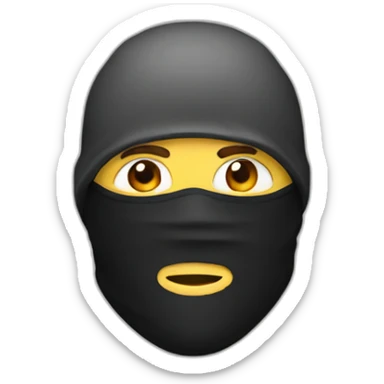man with a balaclava sticker