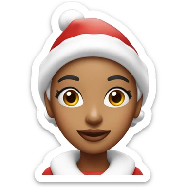 Mrs clause with eos Christmas scent lotion  sticker