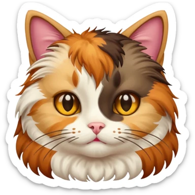 A cat in the toilet with poop on his head sticker