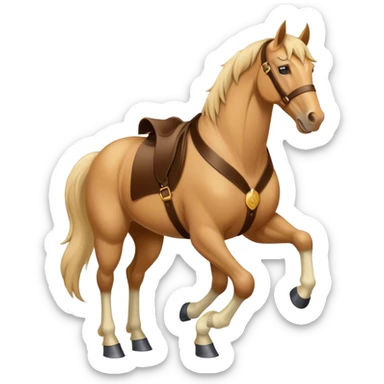 muscular horse wearing a suit  sticker