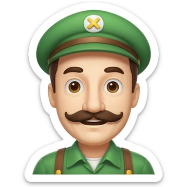 luigi big mustache sticker