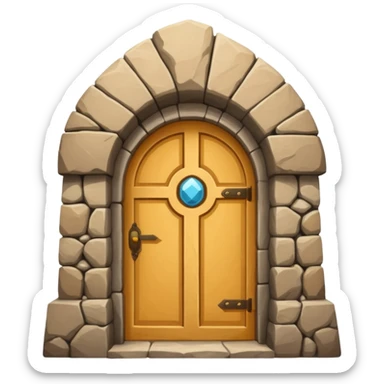 big stone compound door Harar Ethiopia iconic landmark sticker