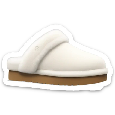 White platform UGG slippers sticker