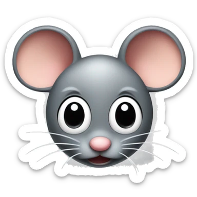A little cartoon mouse with big ears that is stinky sticker