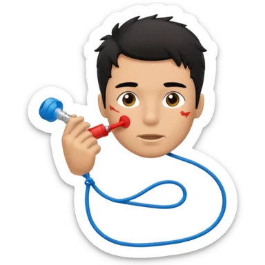 Shirtless Dark Tan Muscular lifeguard with messy black hair sticker