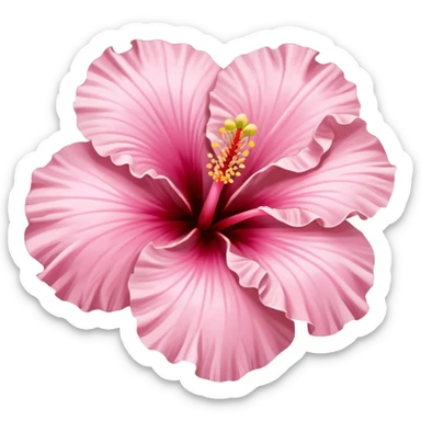 light pink hibiscus flower sticker