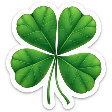 Make a Emoji of five leaf clover only  sticker