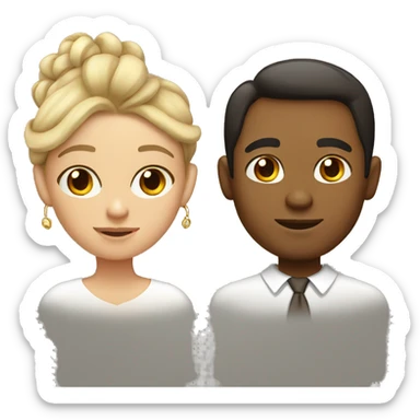 Mexican girl and white guy sticker