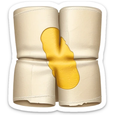 dirty bandage with visible yellow stains sticker
