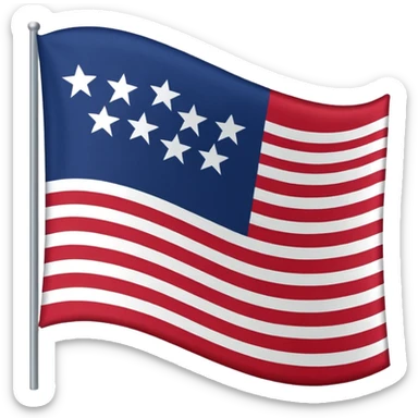 New England Patriots flag sticker