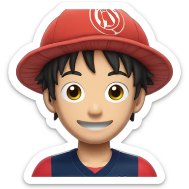 Luffy avec le maillot du PSG sticker