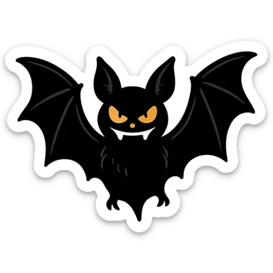 Halloween bat, remove background   sticker