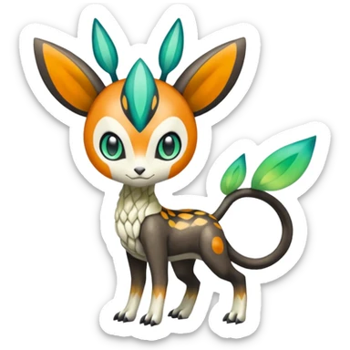 Meloetta-Vernid-Trico-Fionbri-Pokémon-Digimon-Fakémon-fusion-hybrid-creature sticker
