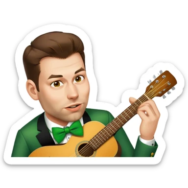 Leprechaun Guitarist sticker