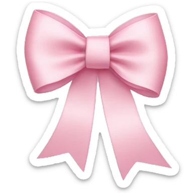 light pink ribbon bow sticker