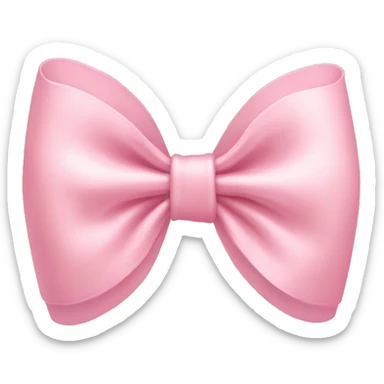 light pink bow on light pink bow sticker