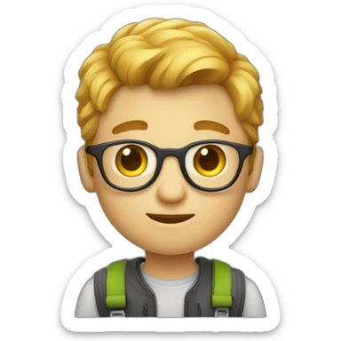 UX designer boy sticker