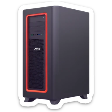 PC desktop computer server tower logo sticker