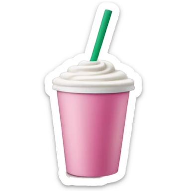 starbucks cup pink drink with cold foam sticker