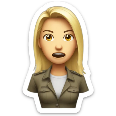 recruitment-angry-girl sticker