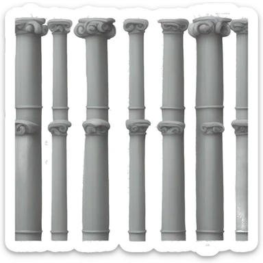 A row of columns sticker