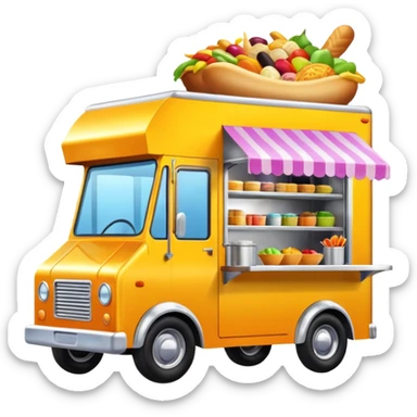 generate me a 3D food truck sticker