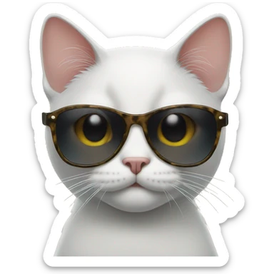 Cat with sunglasses sticker