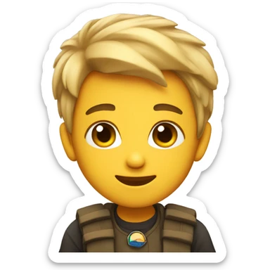 Cute proud face sticker