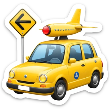 airport followme car sticker