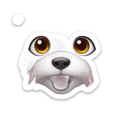 pink fluffy uni sticker