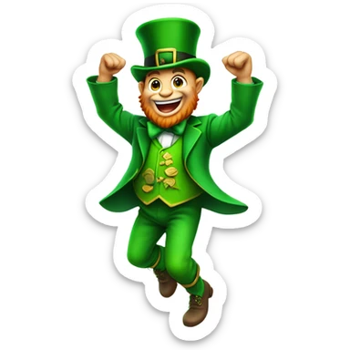Dancing leprechaun  sticker