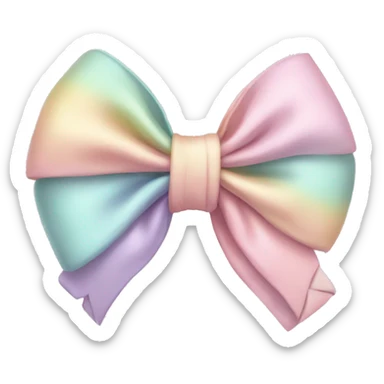 Pastel colored bows  sticker