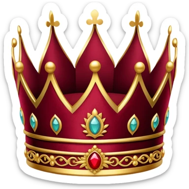 burgundy crown sticker