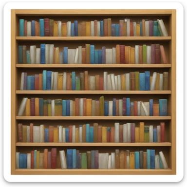 white bokkshelve sticker