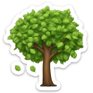  tree with leaves falling air sticker