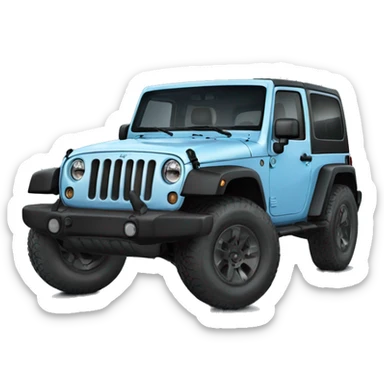 jeep wrangler super light blue sticker