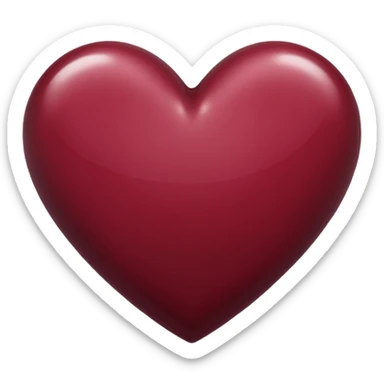 Maroon heart sticker