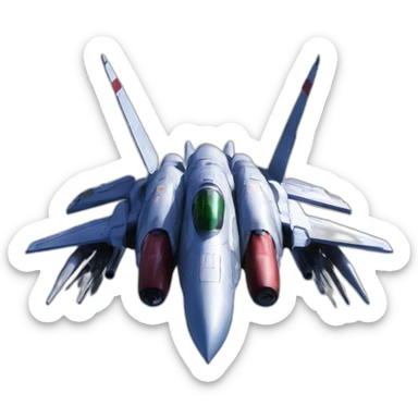 macross plus yf-19 head closeup sticker