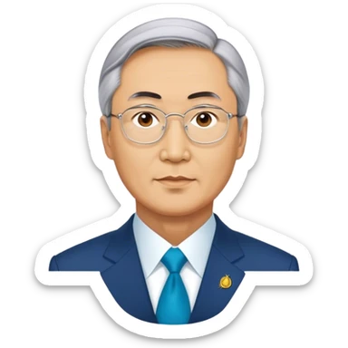 President Tokayev in full growth sticker