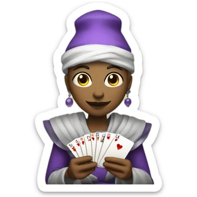 fortune teller with the card sticker