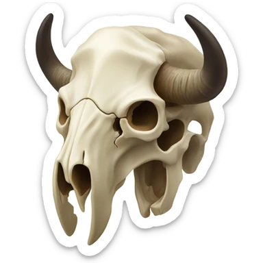 Bison skull sticker
